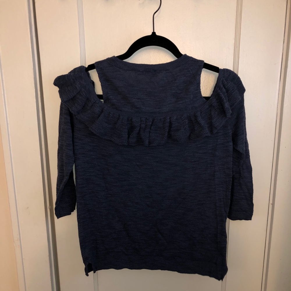 Blue Express Off Shoulder Ruffle Top - Picture 2 of 2
